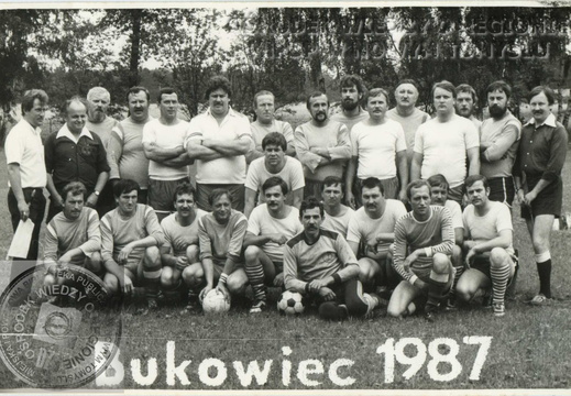 Pamiątka z meczu.  Bukowiec - rok 1987