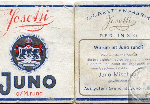 Niemieckie papierosy „Juno”