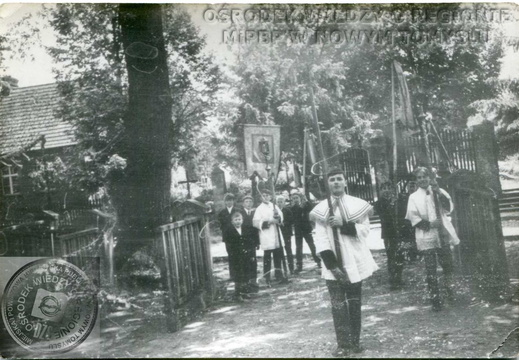 Parafia Wytomyśl. Procesja Bożego Ciała - ok. 1968 r.