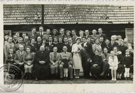 W dniu ślubu Marii i Romana Pieniężnych 1959 r.