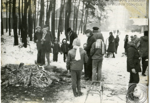 Kulig organizowany przez KGW dla dzieci w Jastrzębsku Starym, 1986 rok