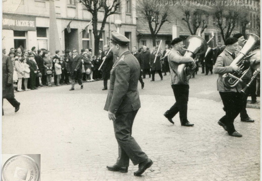 Występ orkiestry dętej - 1.maja 1969 r.