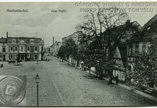 Obecny Plac Chopina (daw. Alter Markt, Stary Rynek) i deptak Mickiewicza (daw. Goldstrasse, ul. Złota) - około 1912 r.