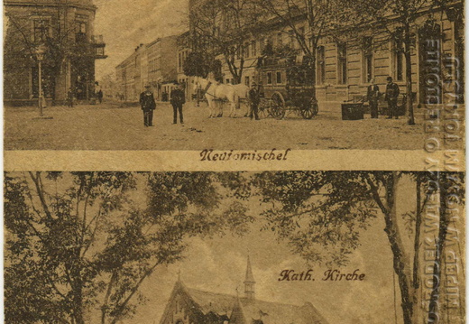 Plac Chopina i kościół katolicki - ok. 1910 r.