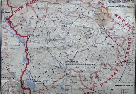 Mapa powiatu nowotomyskiego przed 1932 rokiem