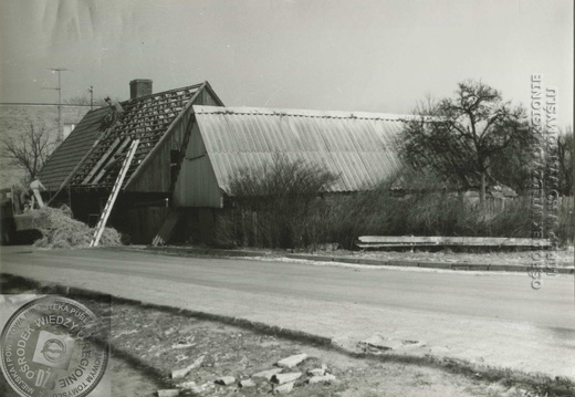 Nieistniejący budynek przy ul. Ogrodowej - 1986 r.
