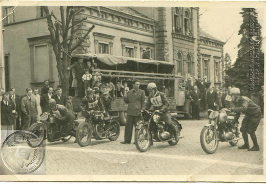 Wyścigi motocyklowe w Nowym Tomyślu, połowa lat 50.